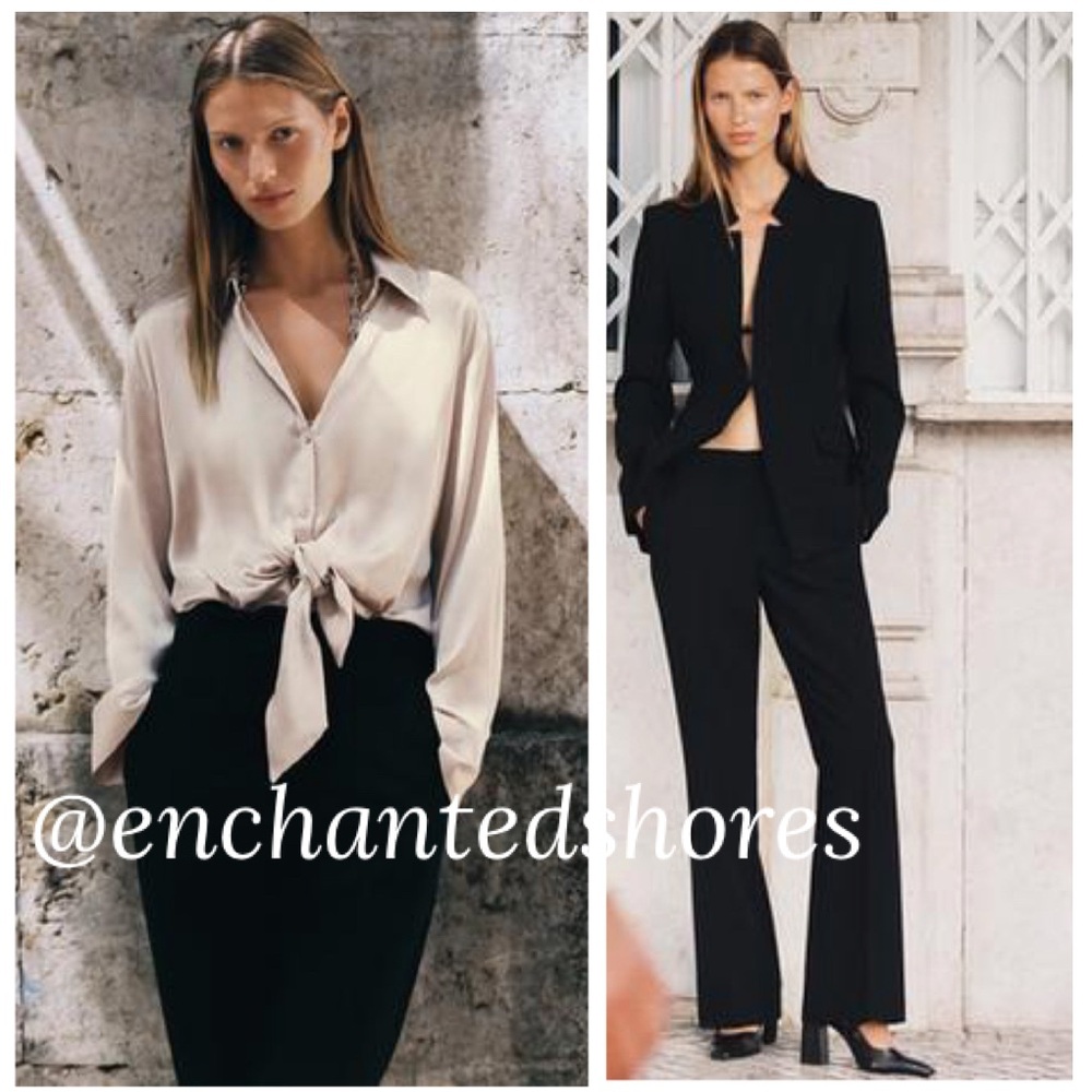 Ann Klein Trousers Classic Black Dress Pants Career Professional Petite Size 6 P